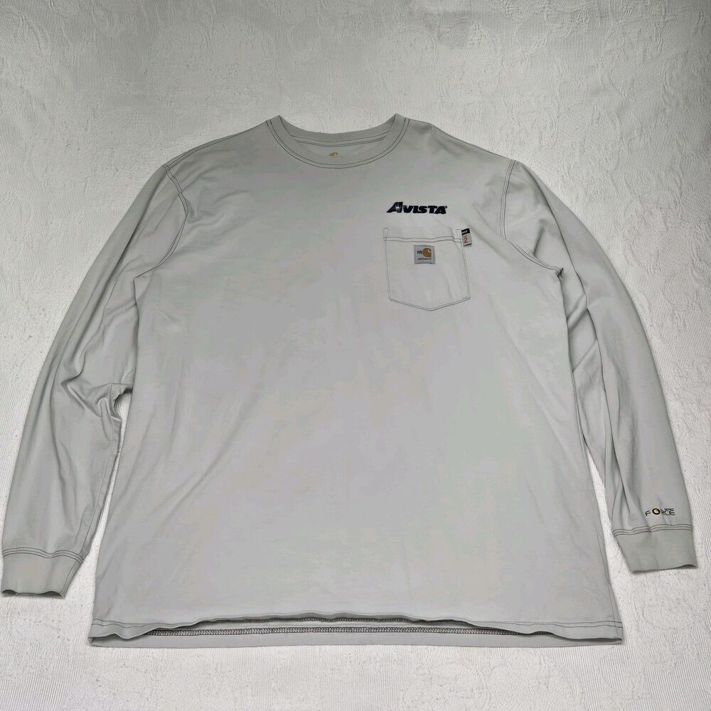 Carhartt Grey Fire Pyro Safe Antex Cat 2 Men XL Tall Industrial Safe Work Shirt